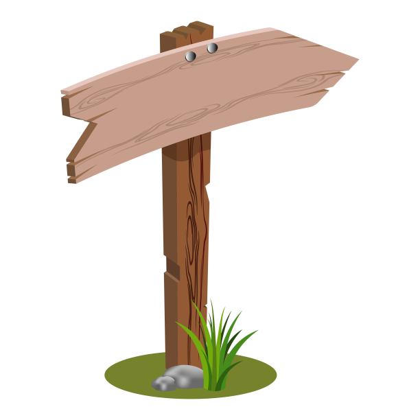 木制矢量卡通箭头空白标志插图。空旧木海报孤立在白色图片下载