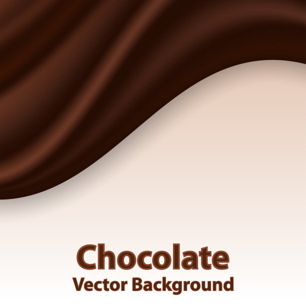 巧克力波，抽象背景。矢量图图片下载