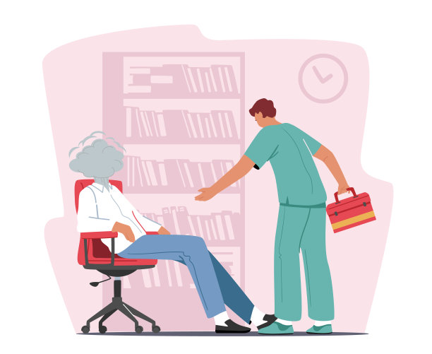 职业和情绪倦怠概念。穿着长袍的医生试图用蒸汽而不是头来帮助商人图片下载