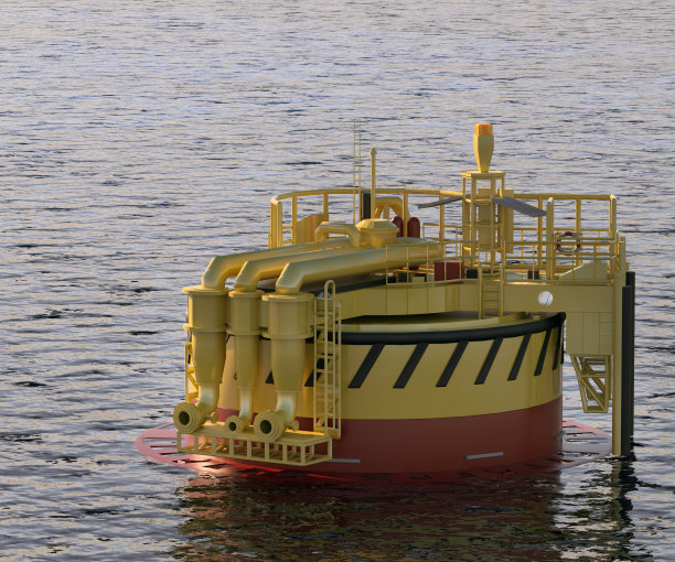 石油或天然气终端。3 d渲染图片下载