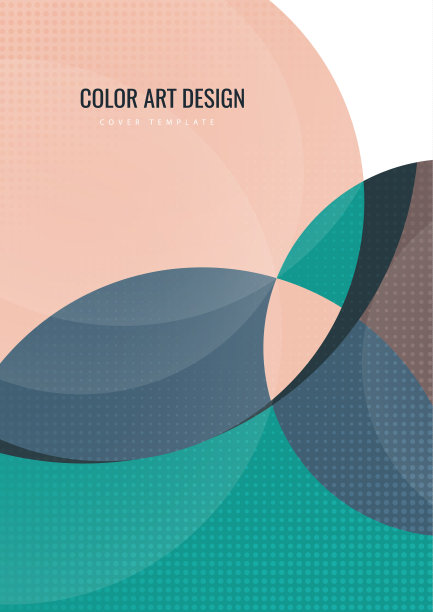 切成色彩鲜艳的圆形部分，装饰圆点。现代抽象背景。为商务演示，传单，海报和邀请设计布局。向量图片下载