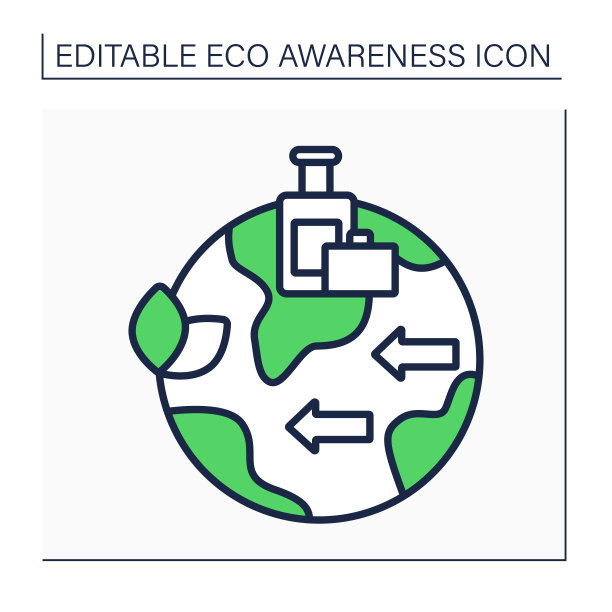 可持续旅游线路图标图片下载