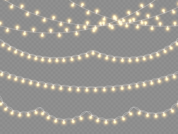 发光的灯，圣诞花环，led霓虹灯。图片下载