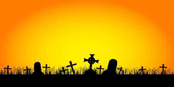 万圣节背景夜景设计图片下载