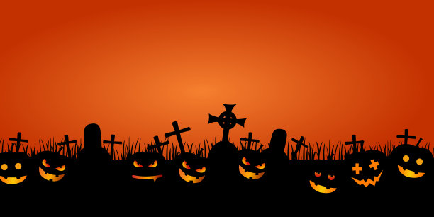 万圣节背景夜景设计图片下载