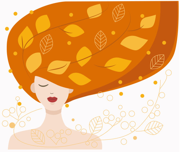 秋天的女孩图片下载