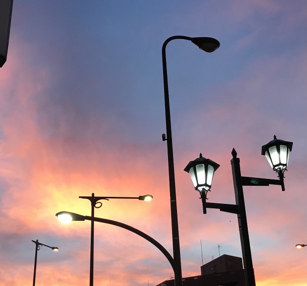 美丽的天空像黄昏的水彩图片下载