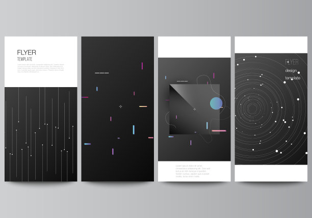 矢量传单布局，横幅设计模板网站广告设计，垂直传单设计，网站装饰背景。科技科学未来背景，空间设计天文学概念。图片下载