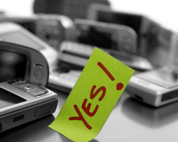 各种手机和文字:是的图片下载