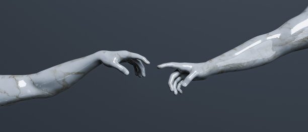 创造亚当的大理石雕塑图片下载