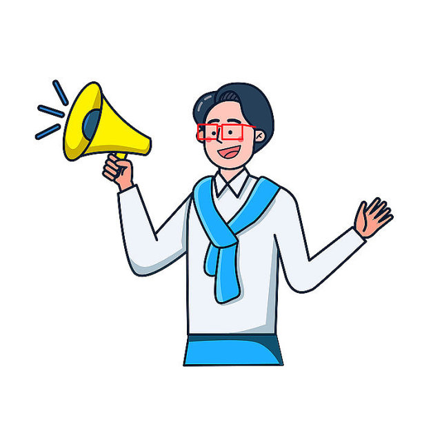 拿喇叭的男士素材图片