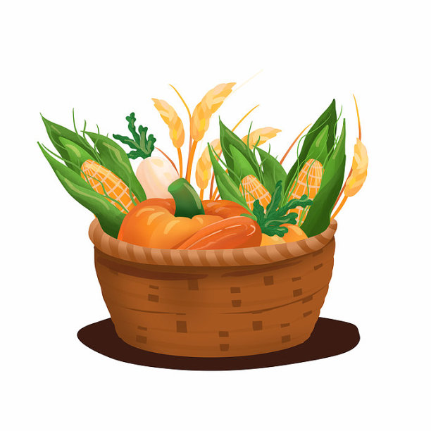 丰收插画元素图片下载