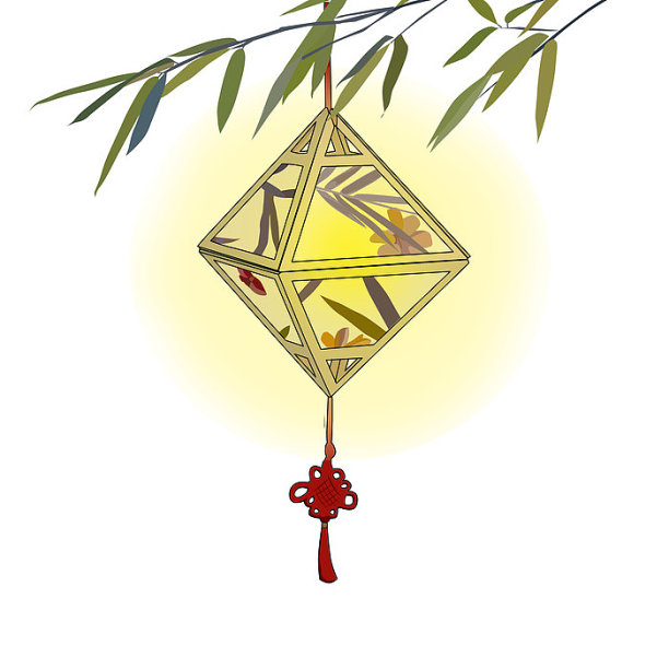 中元节纸灯笼元素图片下载