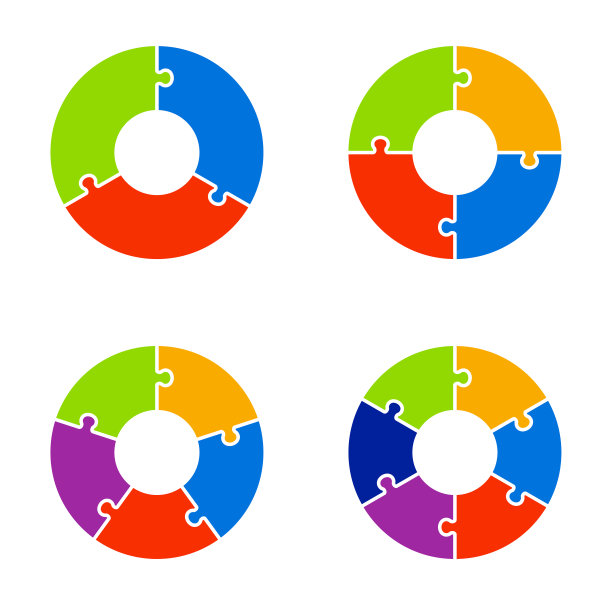 圆形图表与谜集图片下载