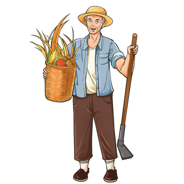 秋天节气丰收写实人物农民素材图片下载