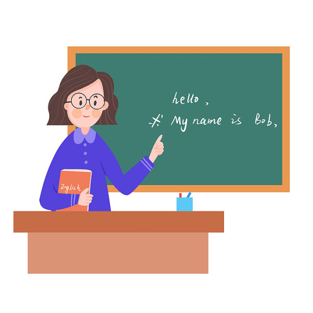 卡通英语教师讲课图片下载