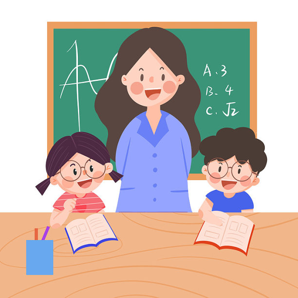 卡通老师给孩子讲课图片下载