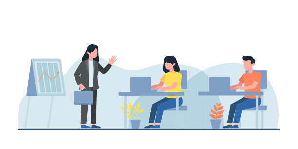 业务人员工作平面插图。可用于网上购物，数字营销，团队合作，商业策略和分析的网页设计模板。用于网站和移动网站开发的现代矢量插图概念图片下载