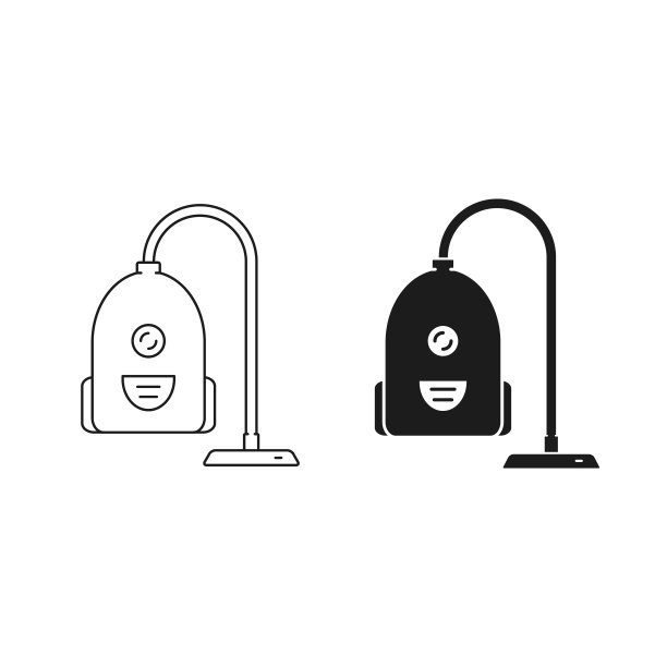 吸尘器图标集，矢量隔离简单标志图片下载