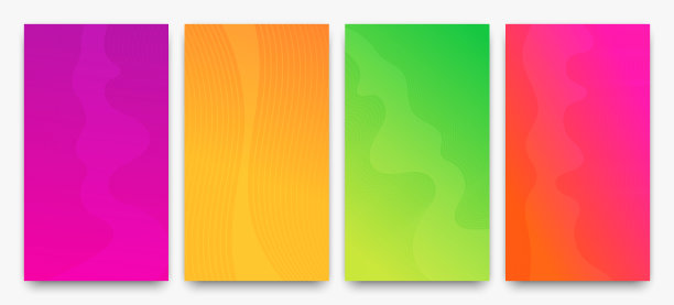 现代彩色梯度背景与线条图片下载