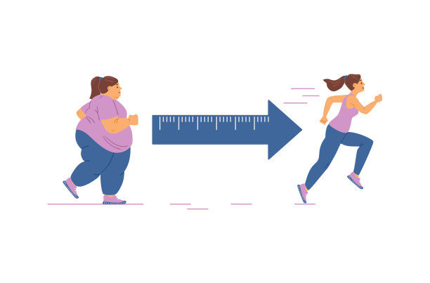 有肥胖问题的年轻肥胖女性从事健身减肥和瘦身图片下载