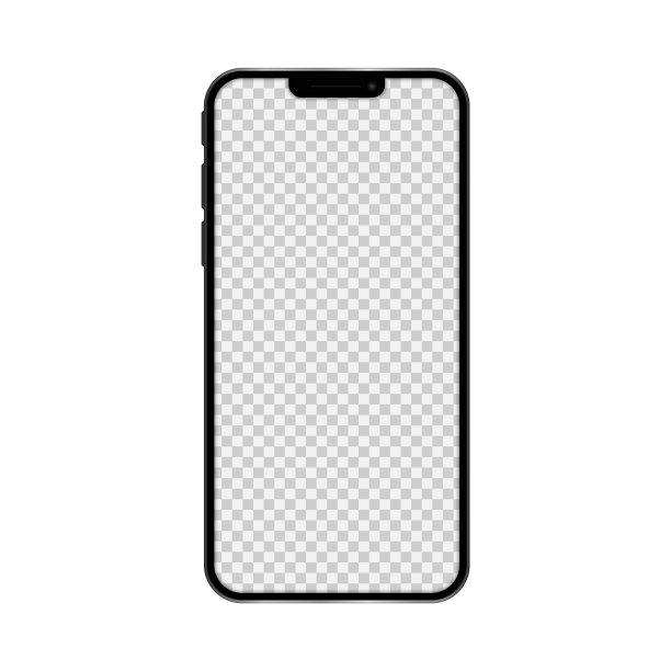 具有透明屏幕的现实模型智能手机。智能手机模型。设备前视图。矢量插图。图片下载