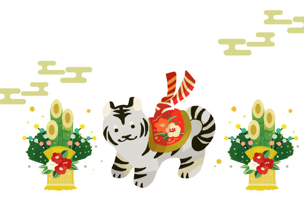 2022虎新年卡向量插图sumi-e虎材料/材料/手写图片下载