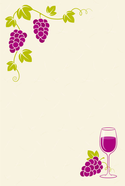向量背景葡萄在藤蔓和葡萄酒的旗帜，卡片，传单，社交媒体墙纸，等。图片下载