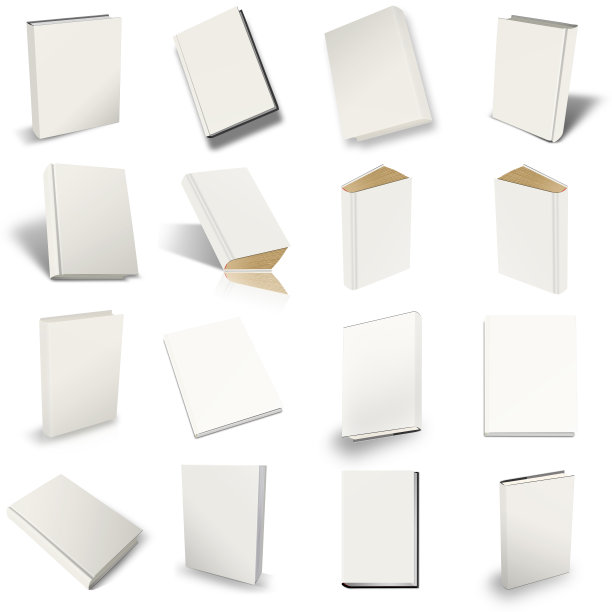 16个带影子的白纸模型。图片下载