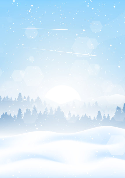 冬天的风景。山上的雪。发现、探索、观察自然的旅游理念。徒步旅游。冒险。极简多边形平面设计图形海报。现代插图图片下载