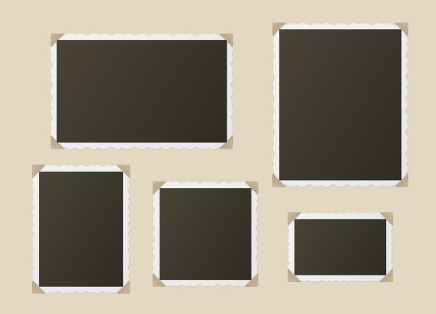 设置现实的照片空白与框架附件图片下载