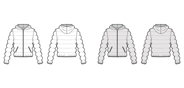 连帽夹克羽绒服外套技术时尚图片下载