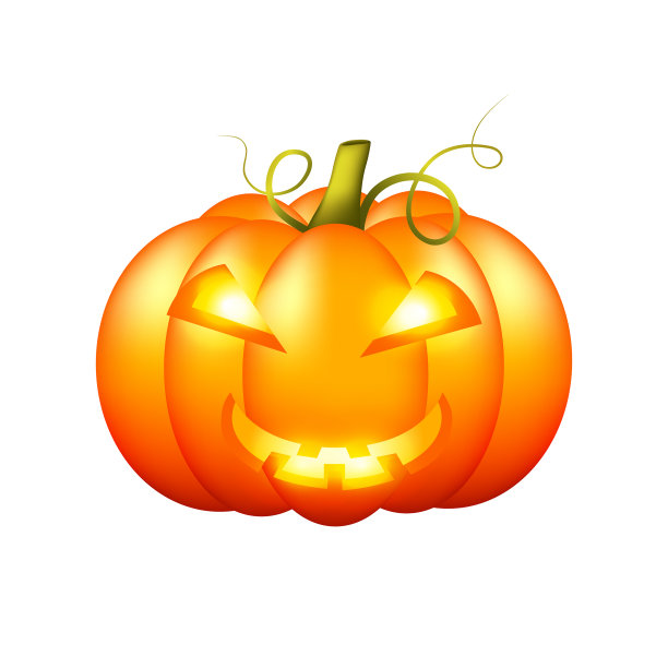 白色背景上的万圣节南瓜图片下载