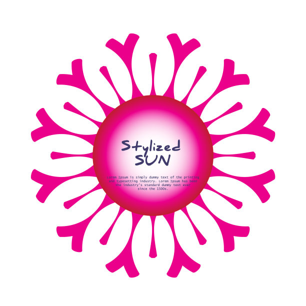 装饰粉红色框架阳光与心图片下载