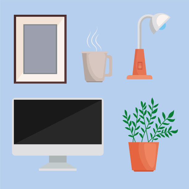 五个家庭空间图标图片下载