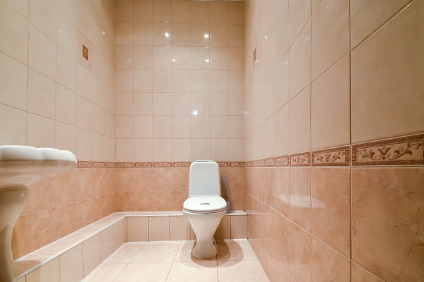 厕所里的白色马桶。内部的照片。图片下载