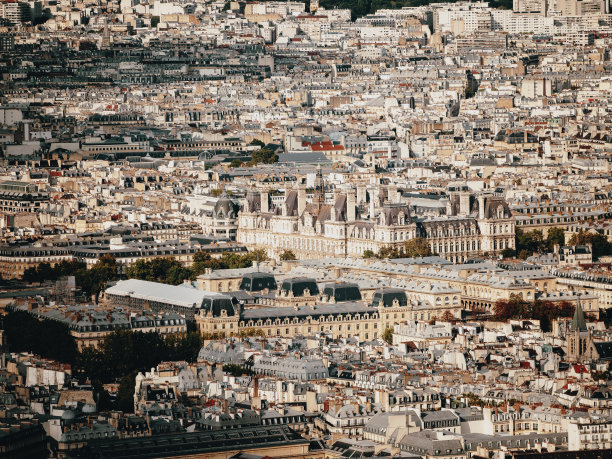 巴黎航拍照片图片下载