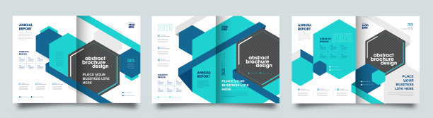 收集封面设计的报告和广告，小册子封面的创意布局，目录，传单，时尚的蓝色背景图片下载