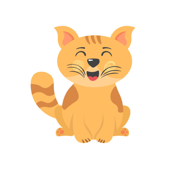 可爱有趣的宠物，小猫和猫的角色图片下载