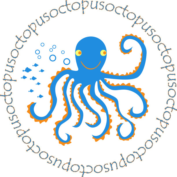 装饰有趣的卡通章鱼圆图片下载