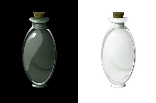 空的透明瓶子魔法药水的UI图片下载