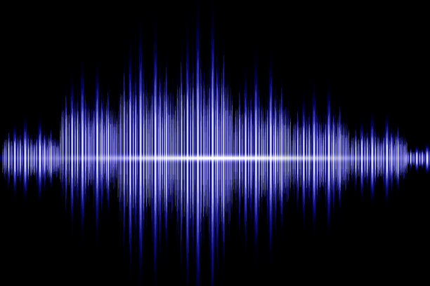 在黑色背景上模仿声波图片下载