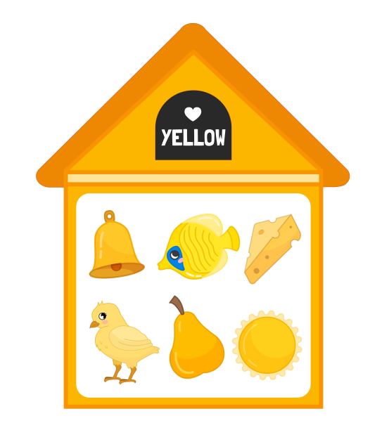 矢量插图的一个黄色的房子。图片下载