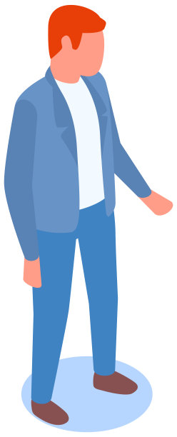 男主角穿着西装，站在那里向前看。孤立在白色背景下的商人图片下载