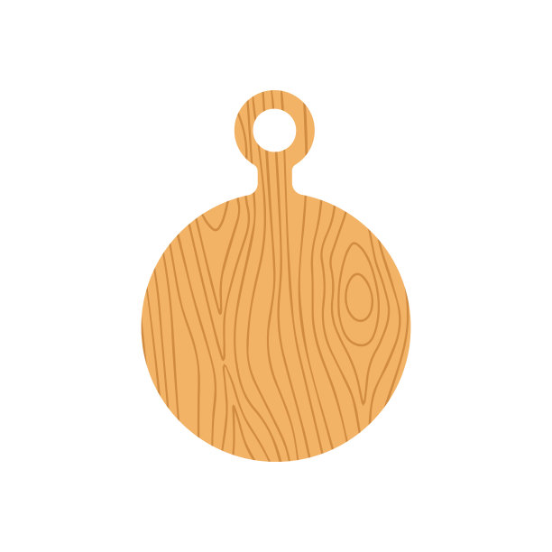 木制圆形砧板孤立在白色背景上图片下载