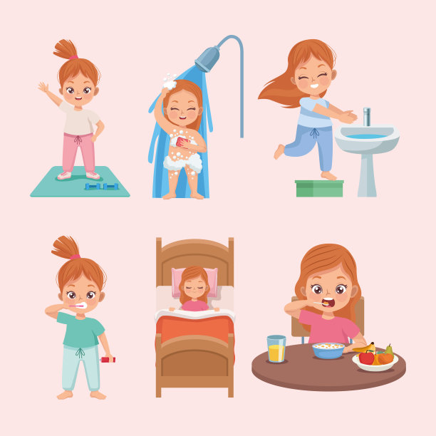 床上常规6个孩子图片下载