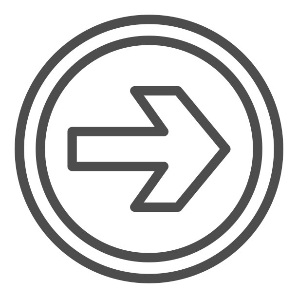 方向标志，圆圈线箭头图标，方向概念，在白色背景上的方向箭头矢量标志，轮廓风格图标的移动概念和网页设计。矢量图形。图片下载