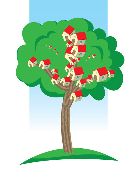 长在树上的房子图片下载