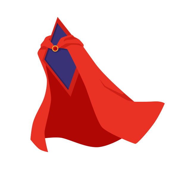 菱形徽章或框架在超级英雄披风，平面矢量插图孤立。图片下载