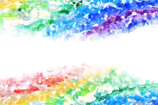 抽象彩虹色线，自然水彩纹理背景，矢量插图，新年图片图片下载